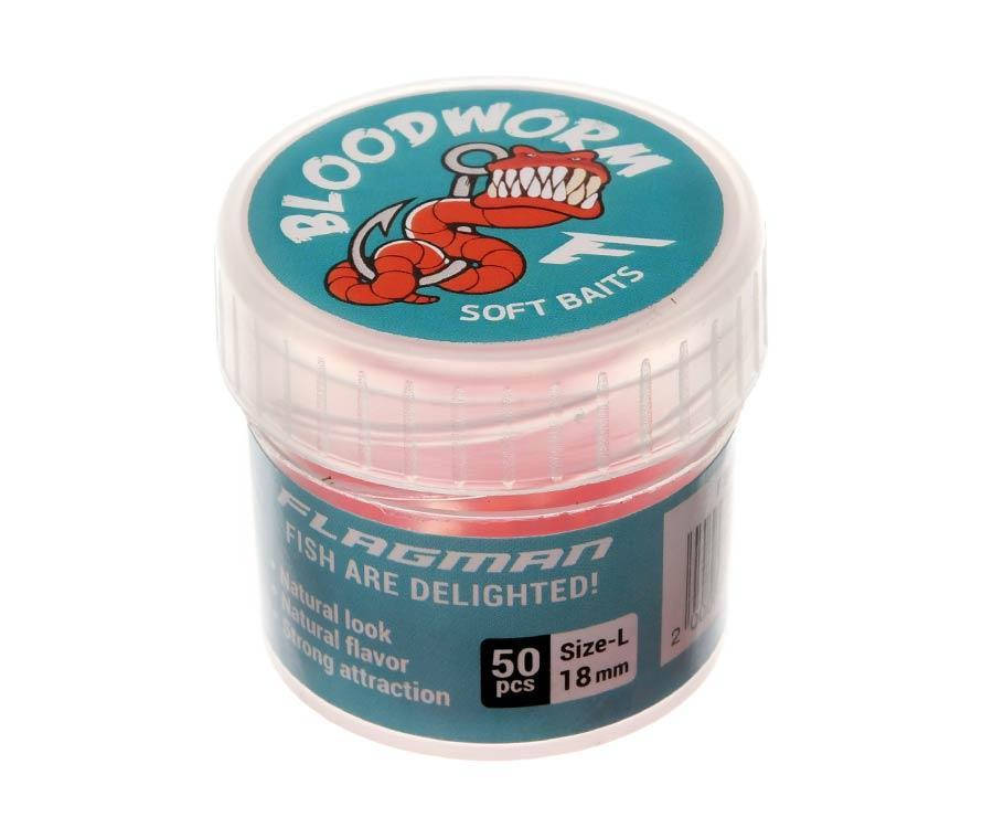 

Вiброхвiст Flagman Blood Worm Red size-L 50pcs
