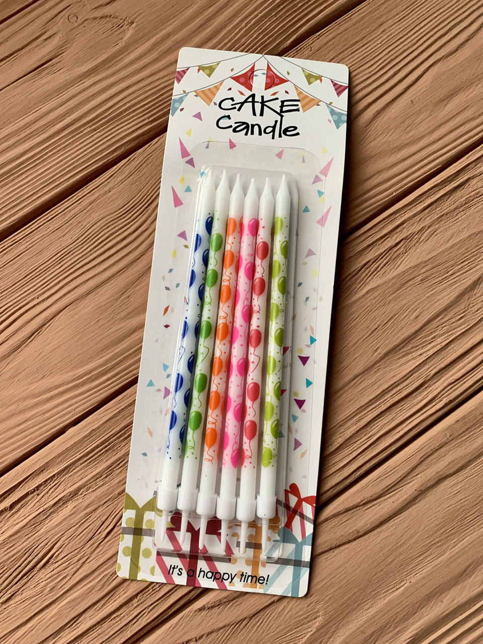 

Свечи для торта с воздушными шариками (6 штук)