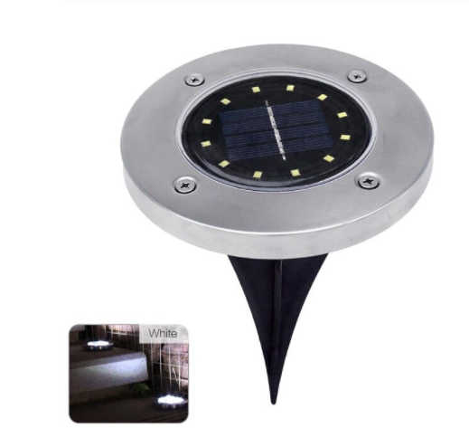 

Газонный светильник на солнечной батарее Solar Disk Lights 12 LED 5Вт IP65
