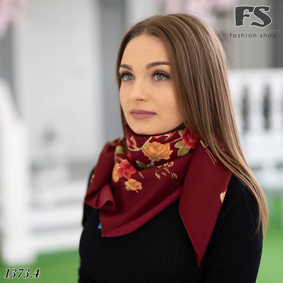 

Женский шерстяной платок Роза, Бордовый