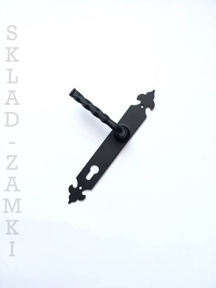 

Ручка на планке для дверей и ворот (калитки) Imperial под ковку черная, Черный