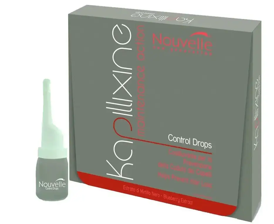 

Ампулы против выпадения волос с экстрактом черники Nouvelle Kapillixine Control Drops, 10 x 10 мл