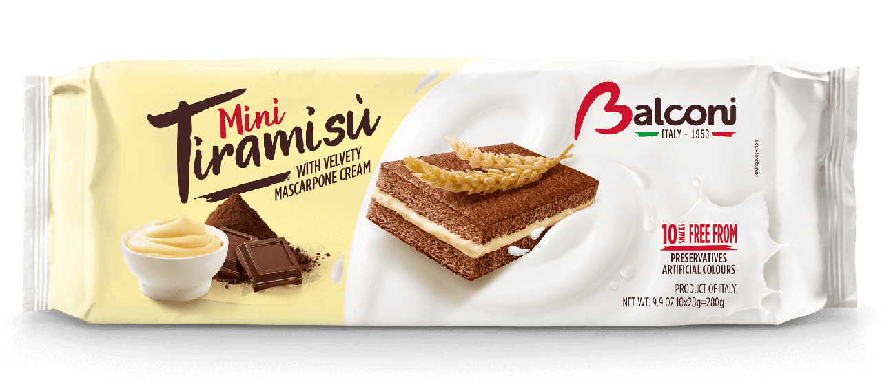 

Бисквиты Тирамису BALCONI 300г, (15шт/ящ)