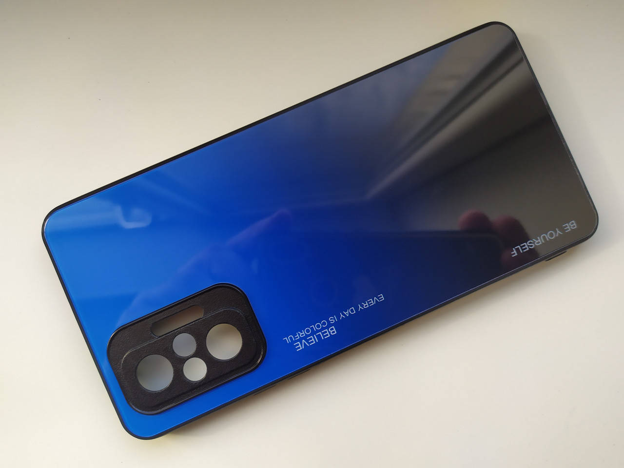 

Чехол градиент стеклянный для Xiaomi Redmi Note 10 pro, Синий