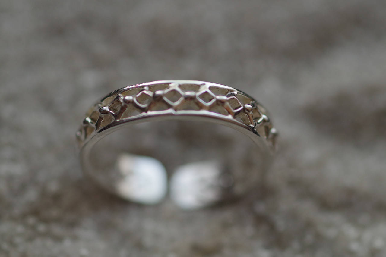 

Индийское кольцо прижимное на пальчики ног или фаланги (серебро) размер около 16