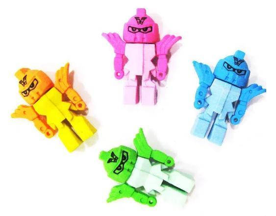 

Ластик фигурный 3D "Робот", 5 см, 4 вида, Разные цвета