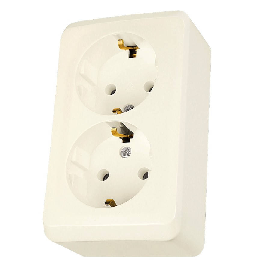 

Prima IP20 розетка двойная с заземлением слоновая кость Schneider Electric, WDE001148