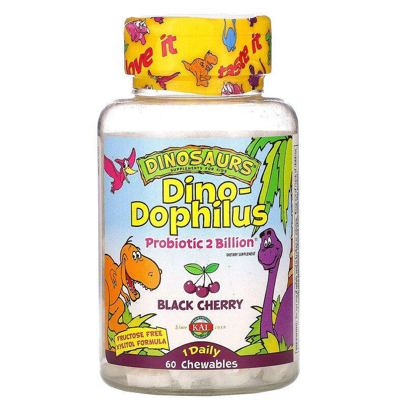 

Пробиотики Дино-дофилус для детей, Dino-Dophilus, KAL, 60 шт (CAL-50200)