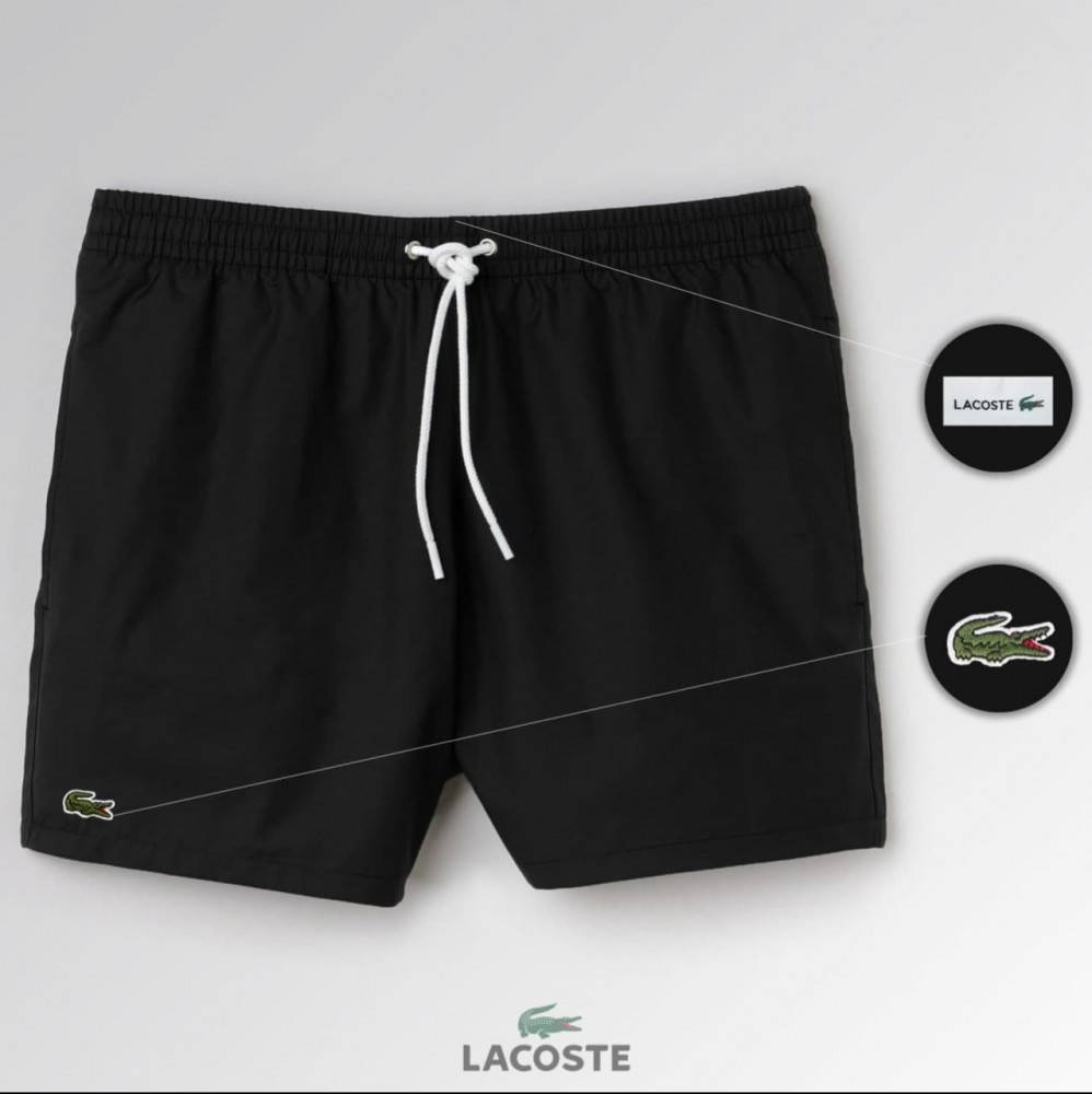 

Пляжные мужские шорты Lacoste (Черные)