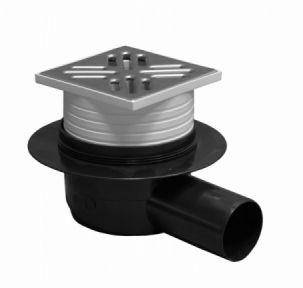 

Трап для душа горизонтальный с клапаном ( сухой ход) Plastbrno SI50G02