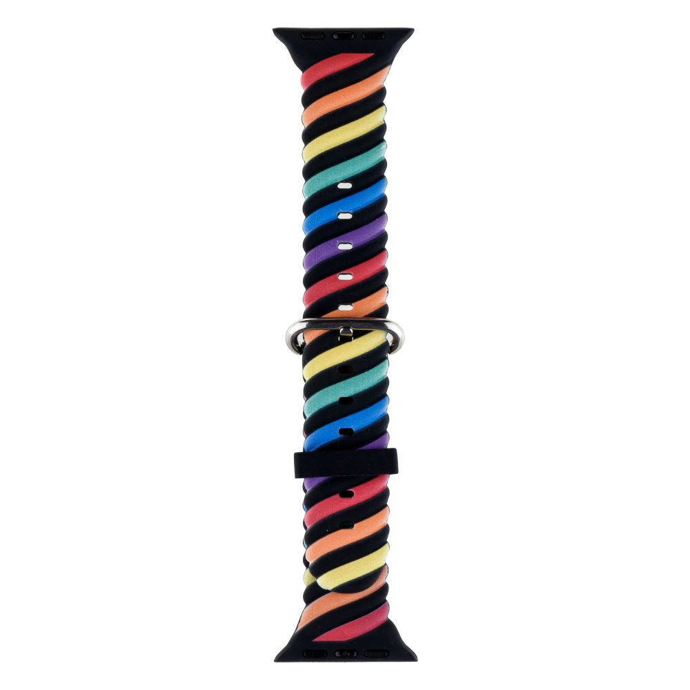 

Ремінець для Apple Watch (42-44mm) Colour Bar Black Rainbow