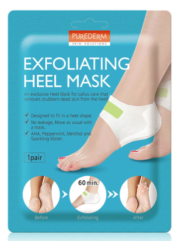 

Пилинг-маска для пяточек ​PUREDERM Exfolaiting Heel Mask 18g (1pair)