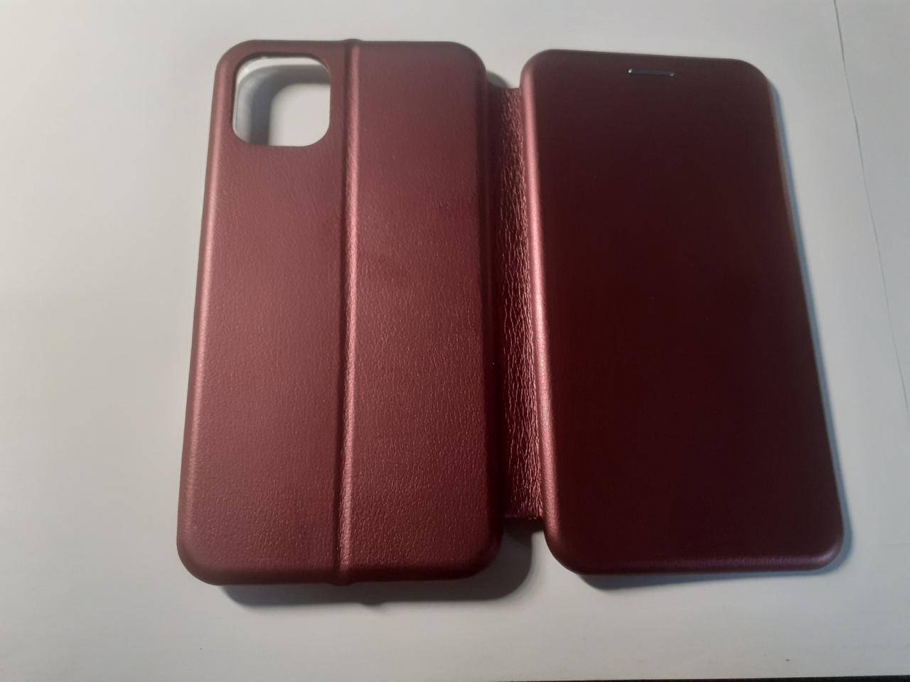 

Чехол книжка для телефона IPhone 11 бордо \ Чехол книжка Айфон 11 бордовый (есть отдел для карты)