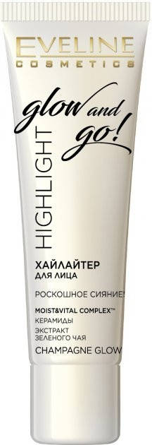 

Хайлайтер для лица Eveline Highlight Glow And Go! Champagne Glow 20 мл