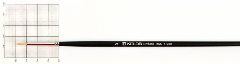 

Кисточка синтетика круглая, MILK 1108R №0 KOLOS