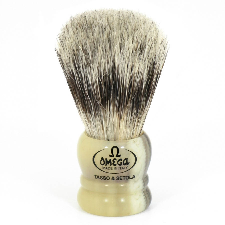 

Помазок для бритья Omega 11047 badger / bristle mix