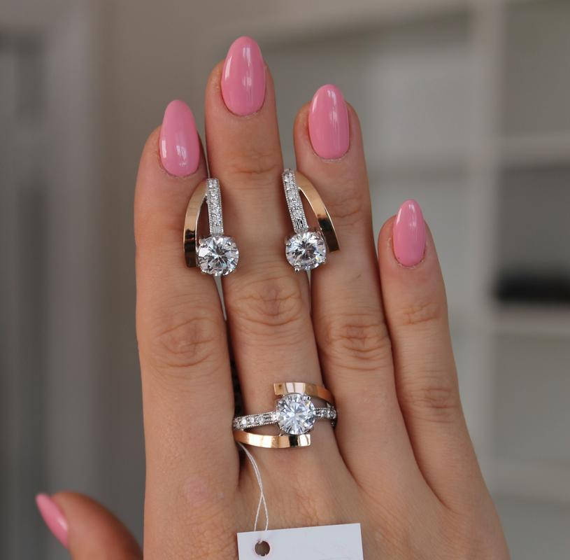 

Серебряный гарнитур с золотом Фрейлина