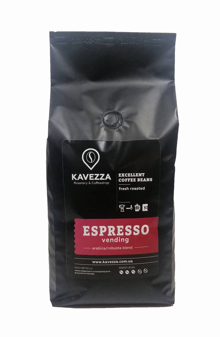 

Кава в зернах ESPRESSO VENDING blend, 1 кг (арабіка 40% - робуста 60%)