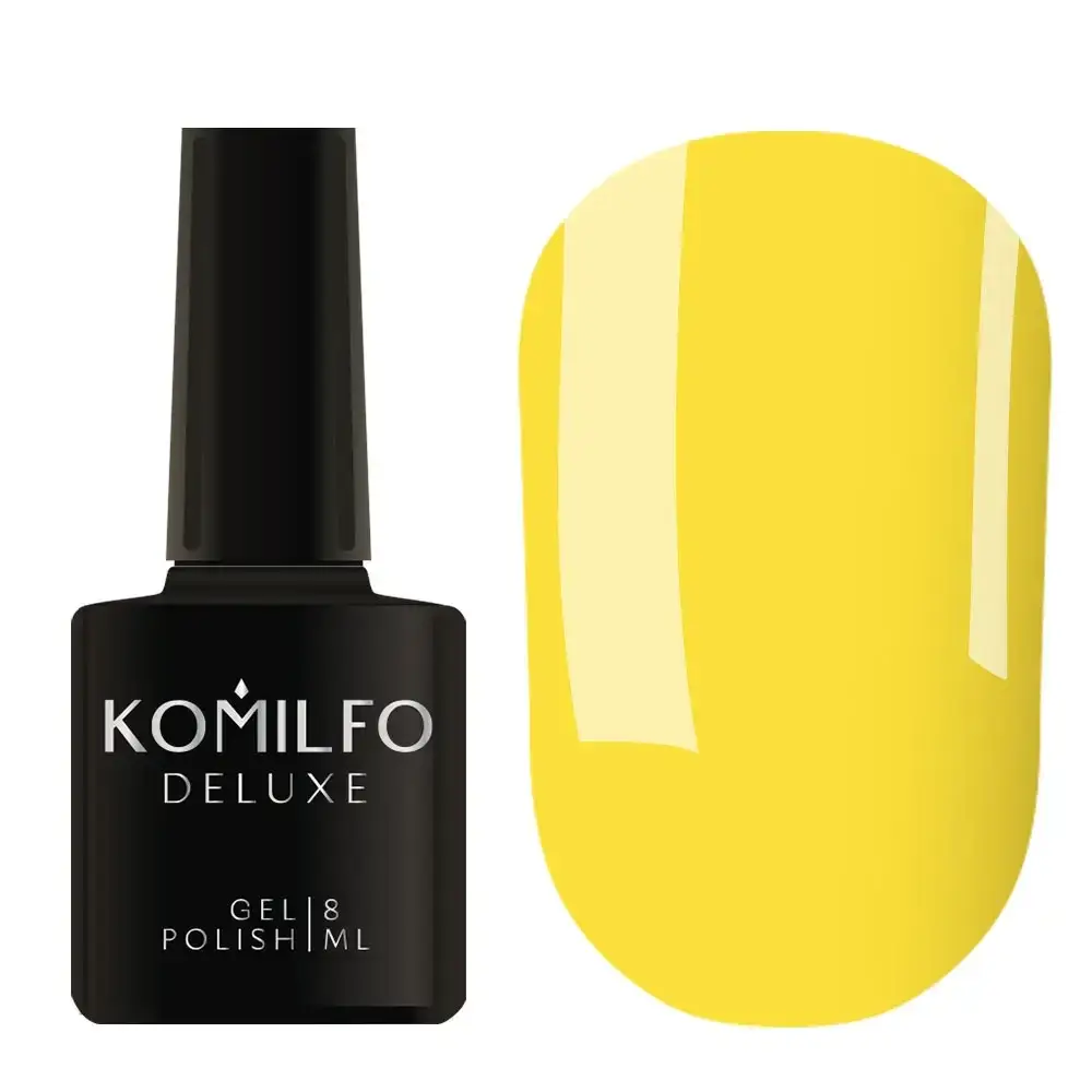 

Гель-лак Komilfo Deluxe Series №D164 (ярко-желтый, эмаль), 8 мл