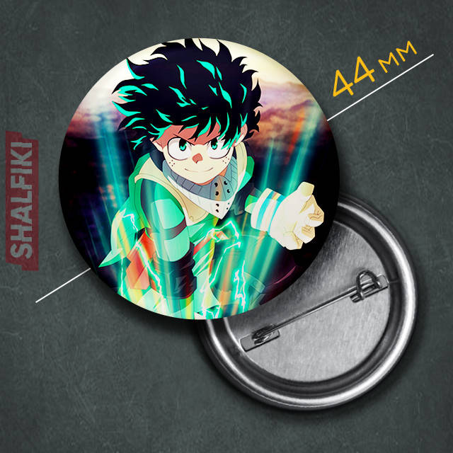 

"Идзуку Мидория (Моя геройская академия / My Hero Academia)" значок круглый на булавке Ø44 мм
