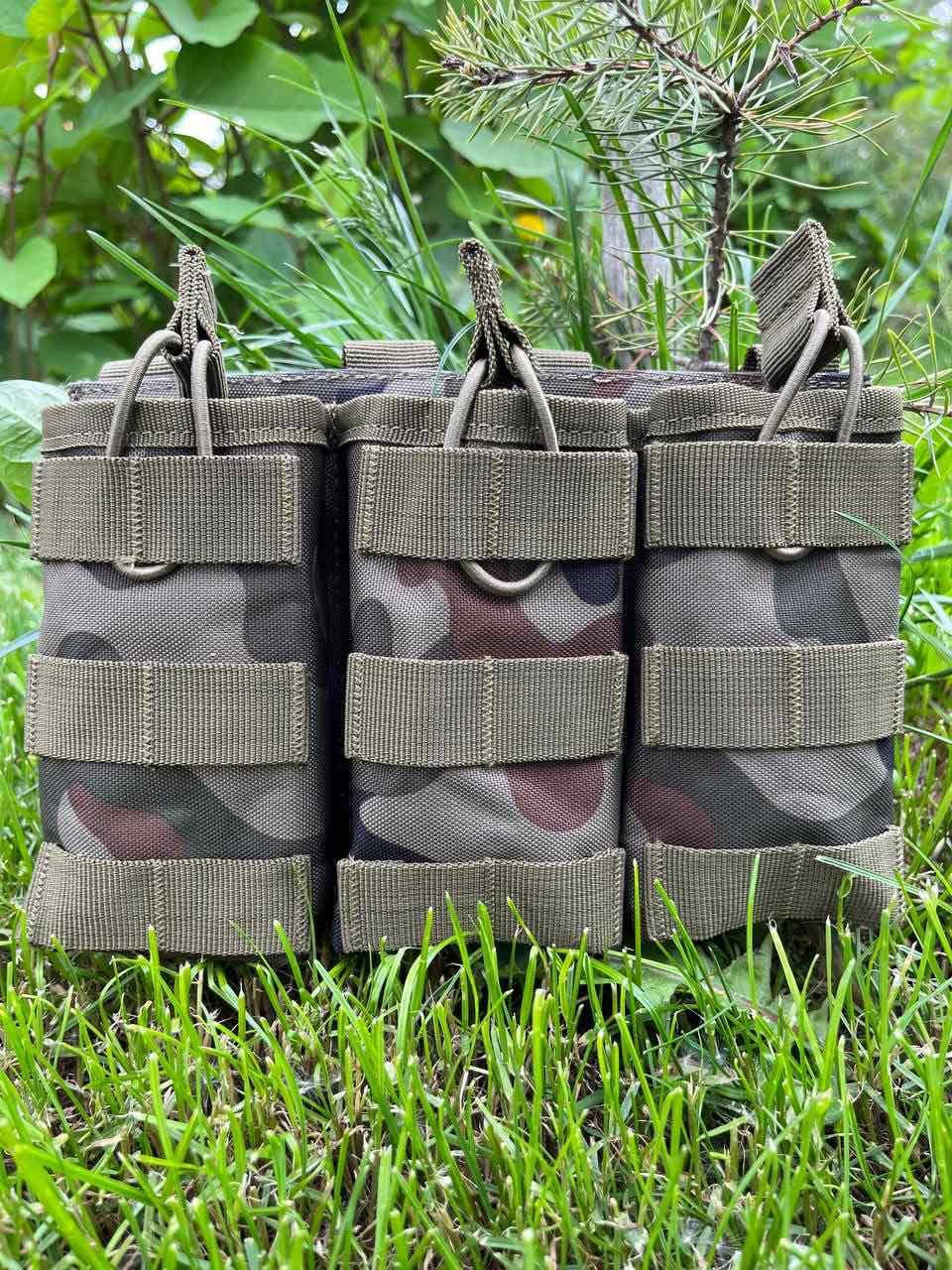 

Підсумок на 3 магазина АК, AR15, РПК , камуфляж, з кріпленням під систему MOLLE