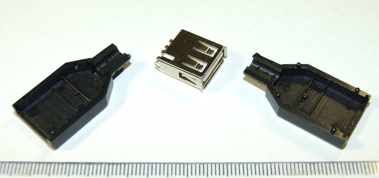 

U090 USB 2.0 Разъем гнездо коннектор гніздо роз'єм с корпусом для кабелей