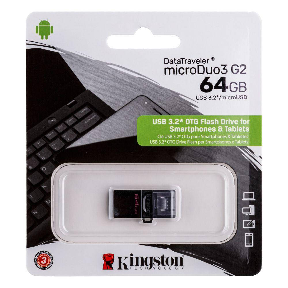 

USB OTG Kingston DT MicroDuo 32GB G2 micro USB 3.2 (Черный)