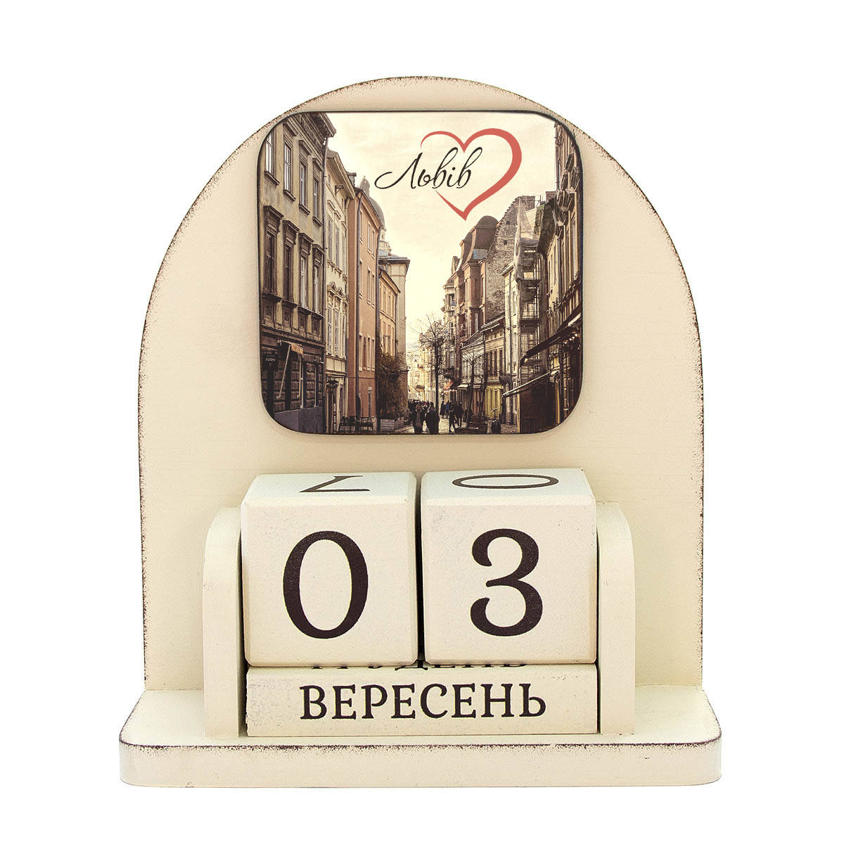 

Вечный календарь "Города Украины. Львов ♥", размер 160х140х60 мм