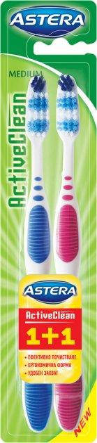 

Зубная щетка Astera Active Clean средней жесткости 2 шт