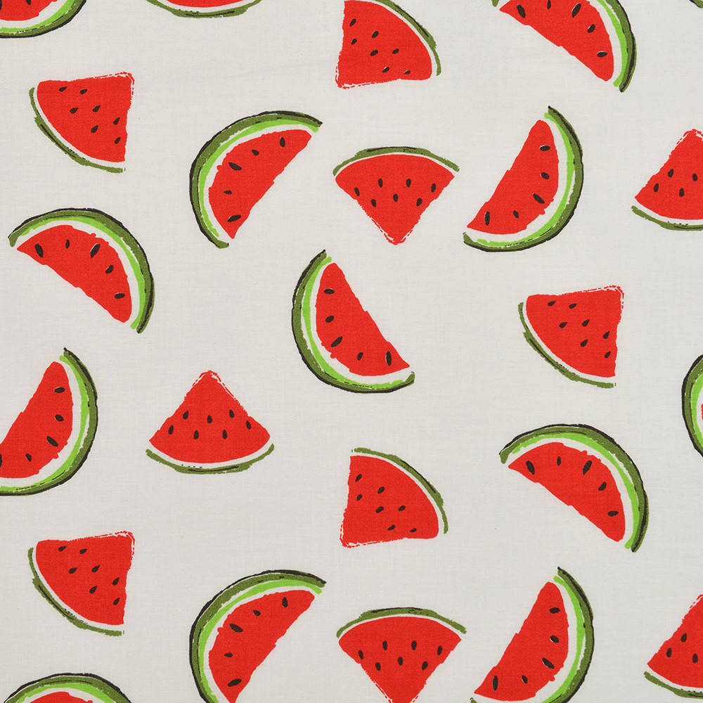 

Хлопковая ткань Арбузики, Разные цвета