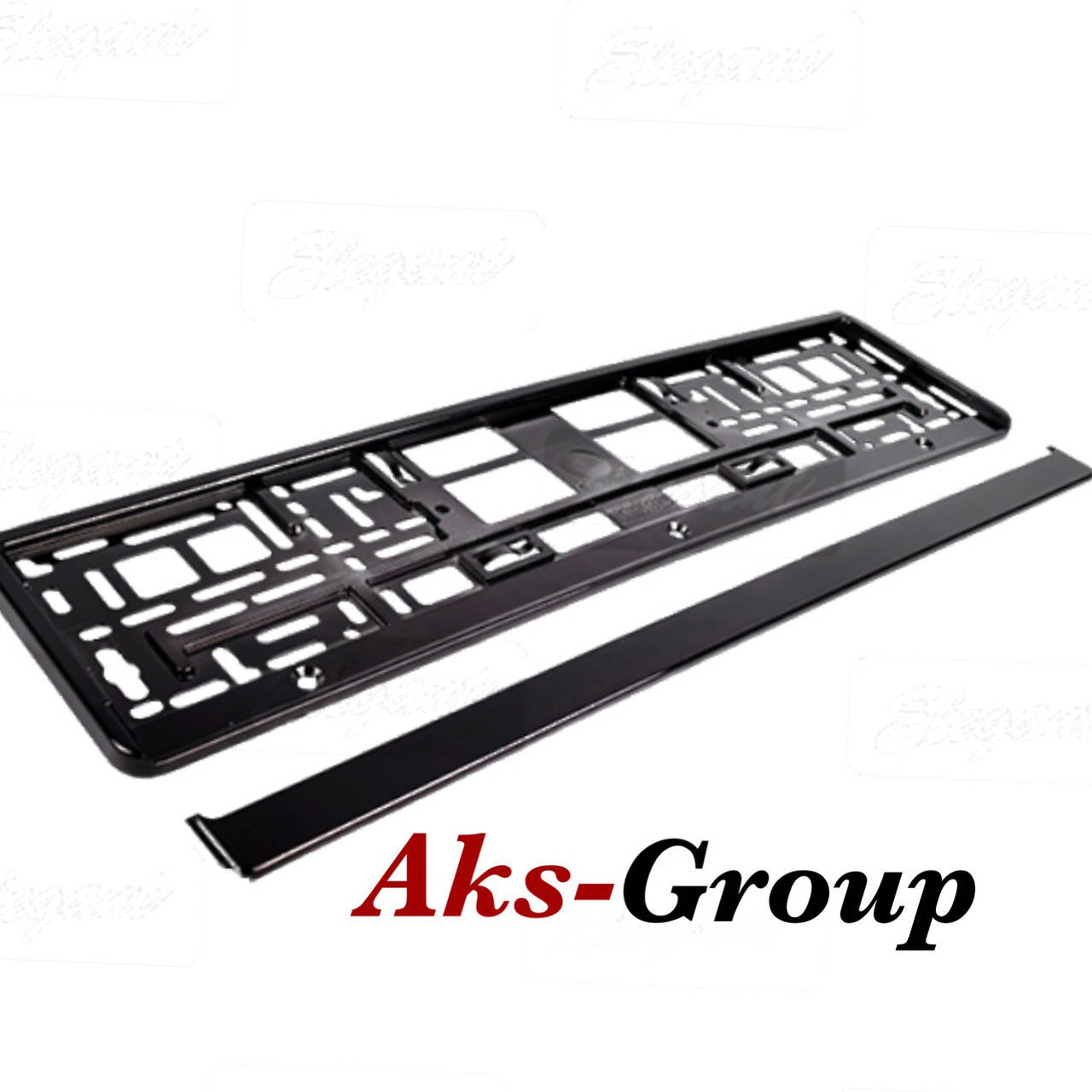 

Рамка для номерного знака Elegant EL 100 588 пластик черный глянец