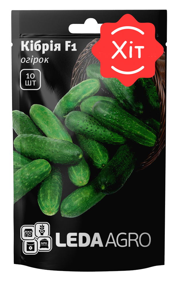 

Кібрія F1 10 шт Leda Agro Огірок Самозапильний Насіння (Кибрия F1 Огурец Самоопыляемый Семена)