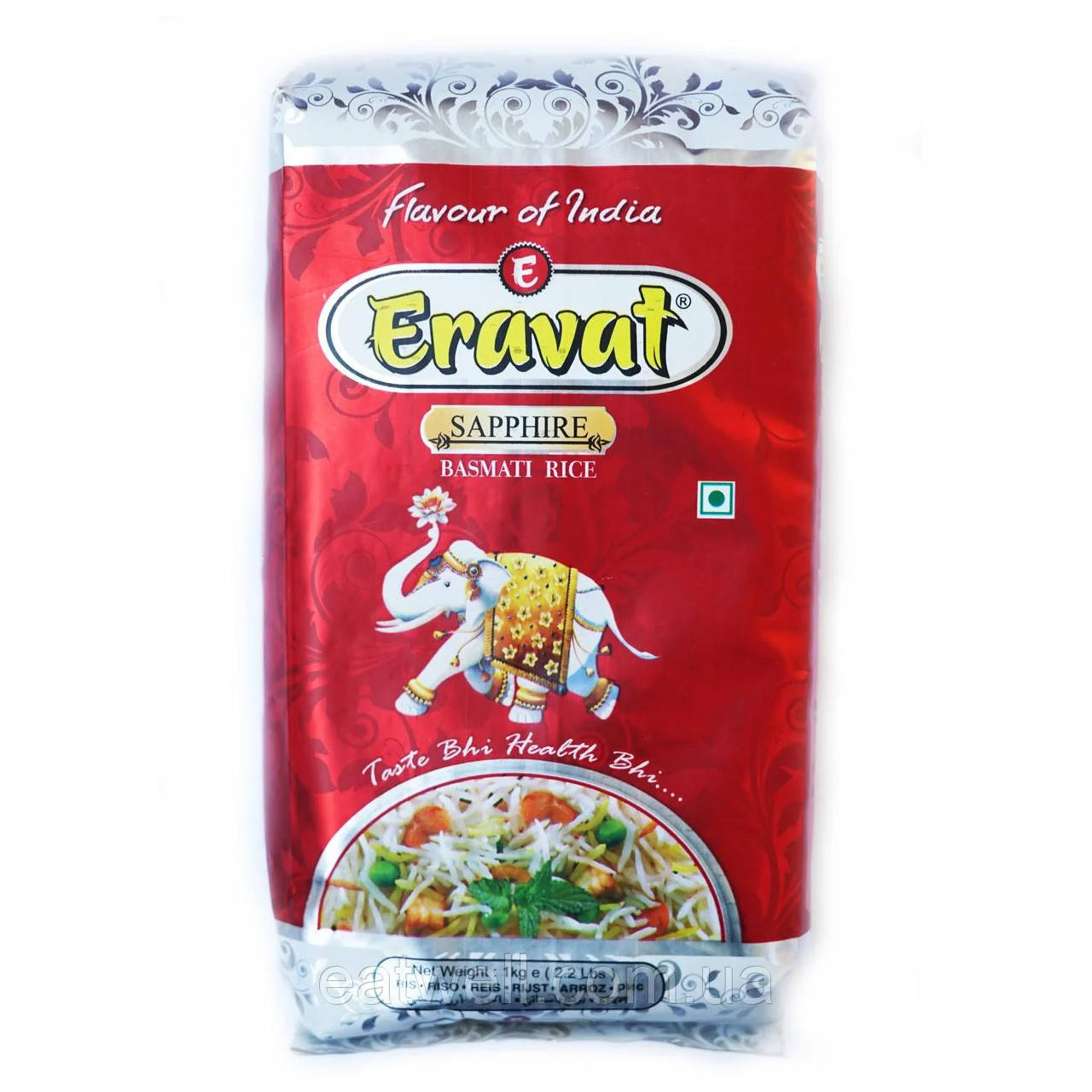 

Рис Басмати, Eravat Sapphire, пропаренный, 1 кг