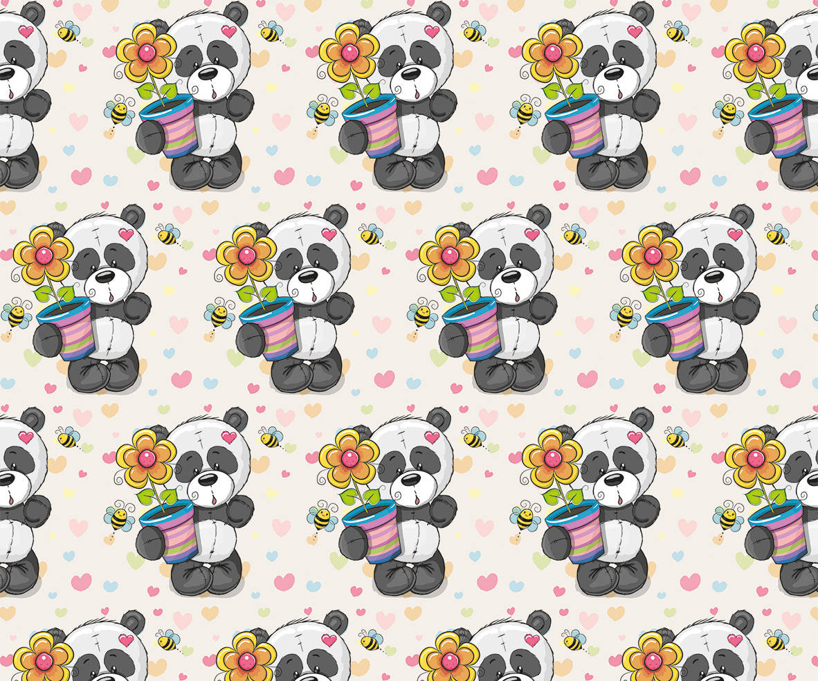 

Подарочная бумага для упаковки "Мишка - Панда", 5 шт/уп