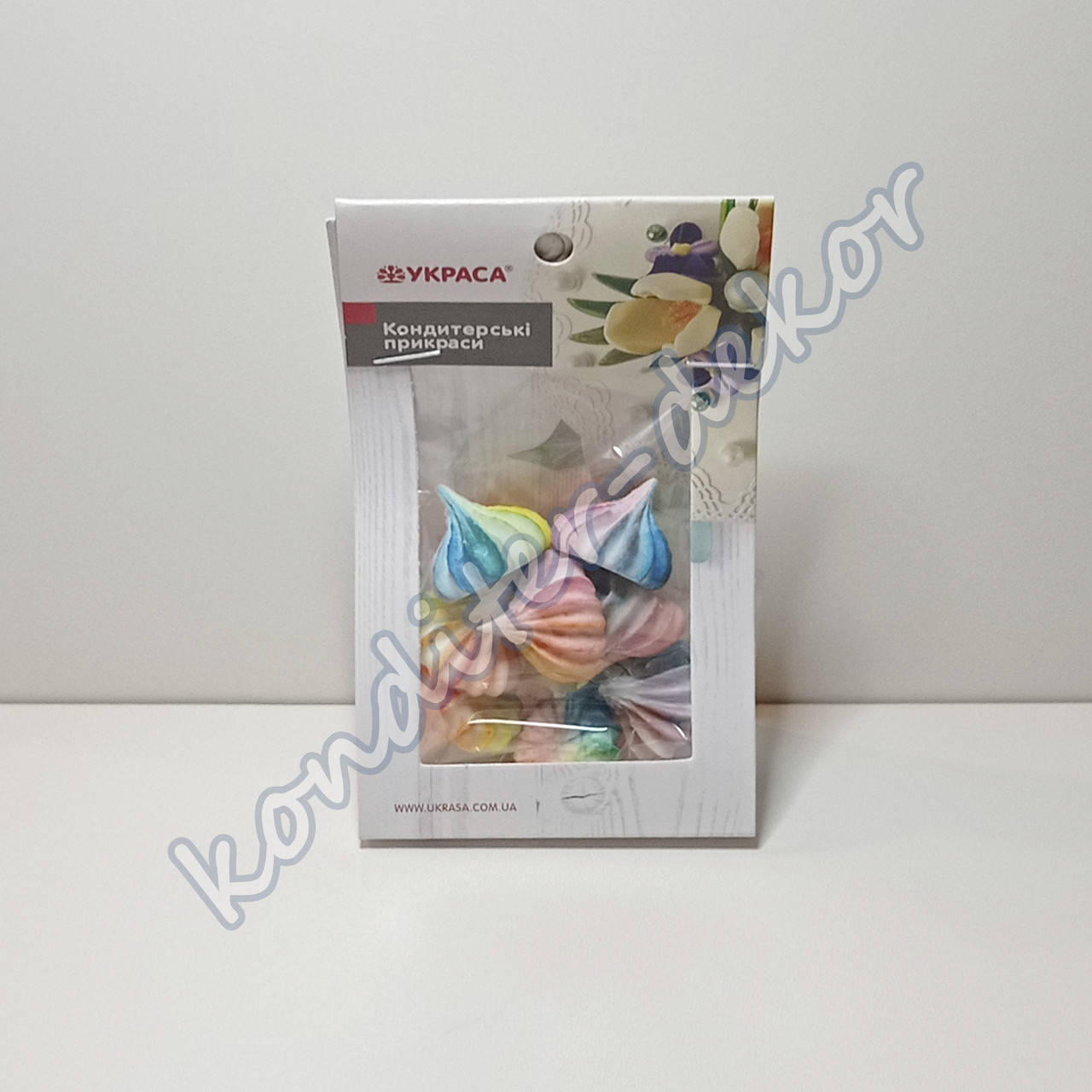 

"Безе радужное" изделия из сахарной мастики для украшения тортов и кондитерских изделий, Разные цвета