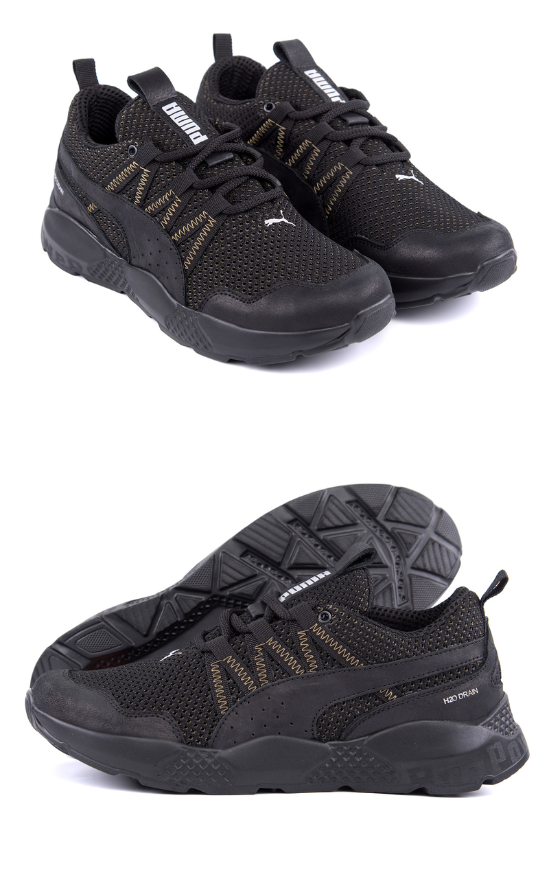 

Мужские летние кроссовки сетка Puma Runner 43, Черный