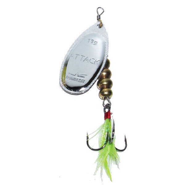 

Блесна-вертушка Fishing Roi ATTACK 13g, Серебро