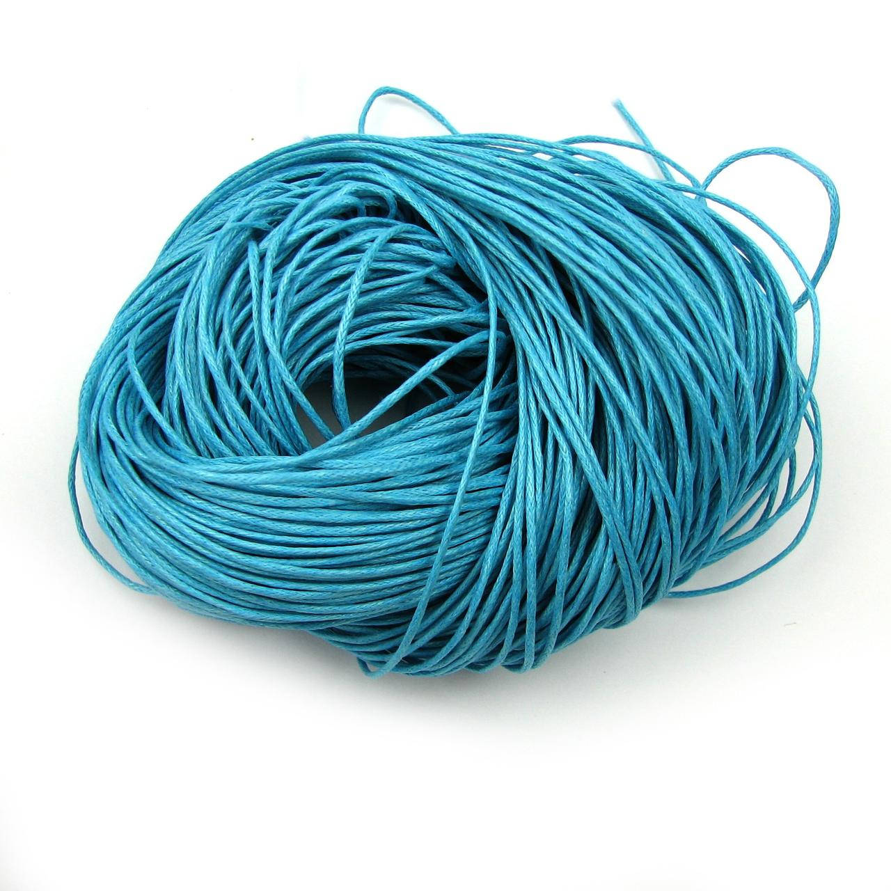 

Шнур вощеный 1мм Голубой отрез - 1м SHV003