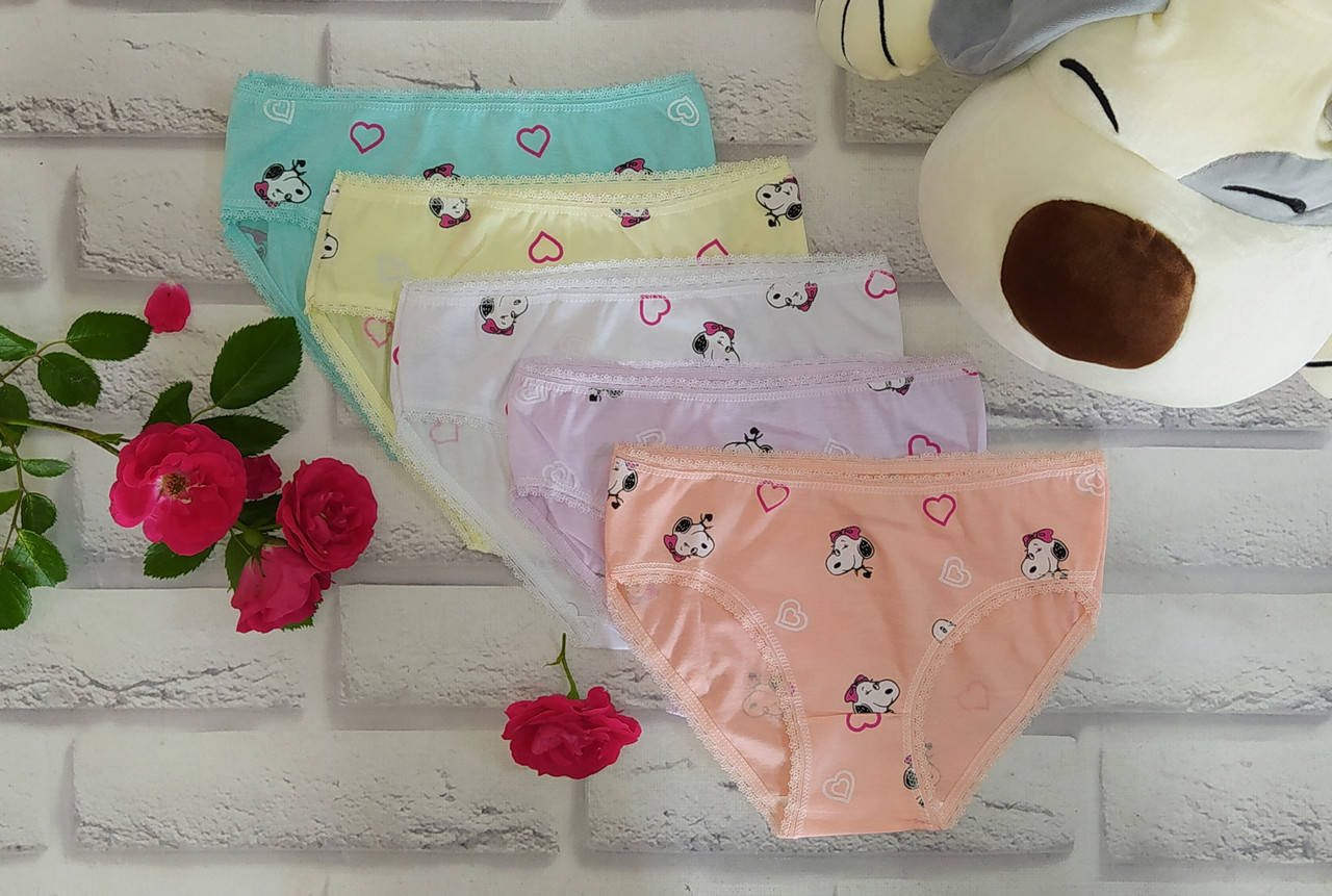 

Трусики для девочки на 6-7 лет, Разные цвета
