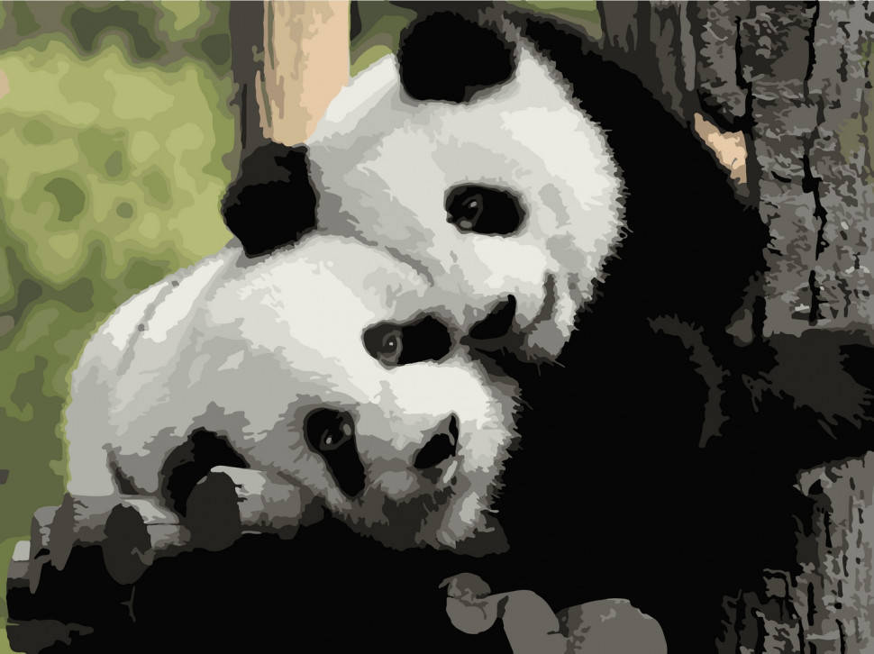 

Картина по номерам панда 40х50 см Art Craft 11606-AC