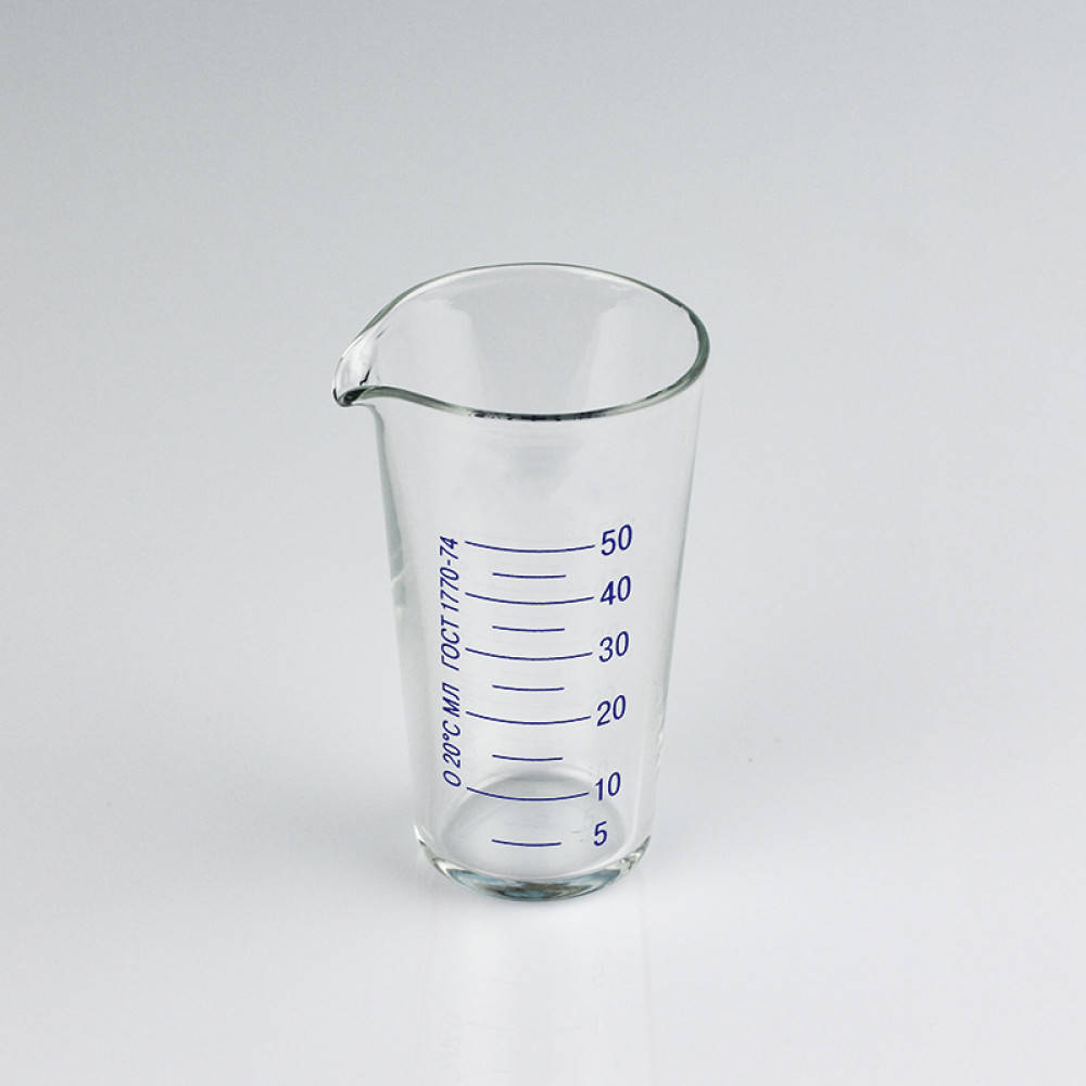 

Мензурка мерная стеклянная 50 мл (ГОСТ 1770-74)
