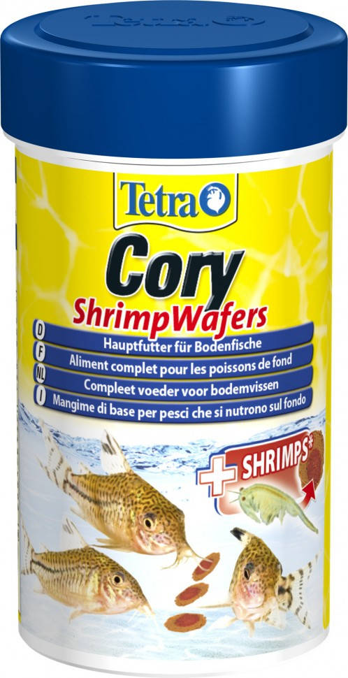 

Корм для донных аквариумных рыб Tetra Cory Shrimp Wafer в чипсах 100 мл