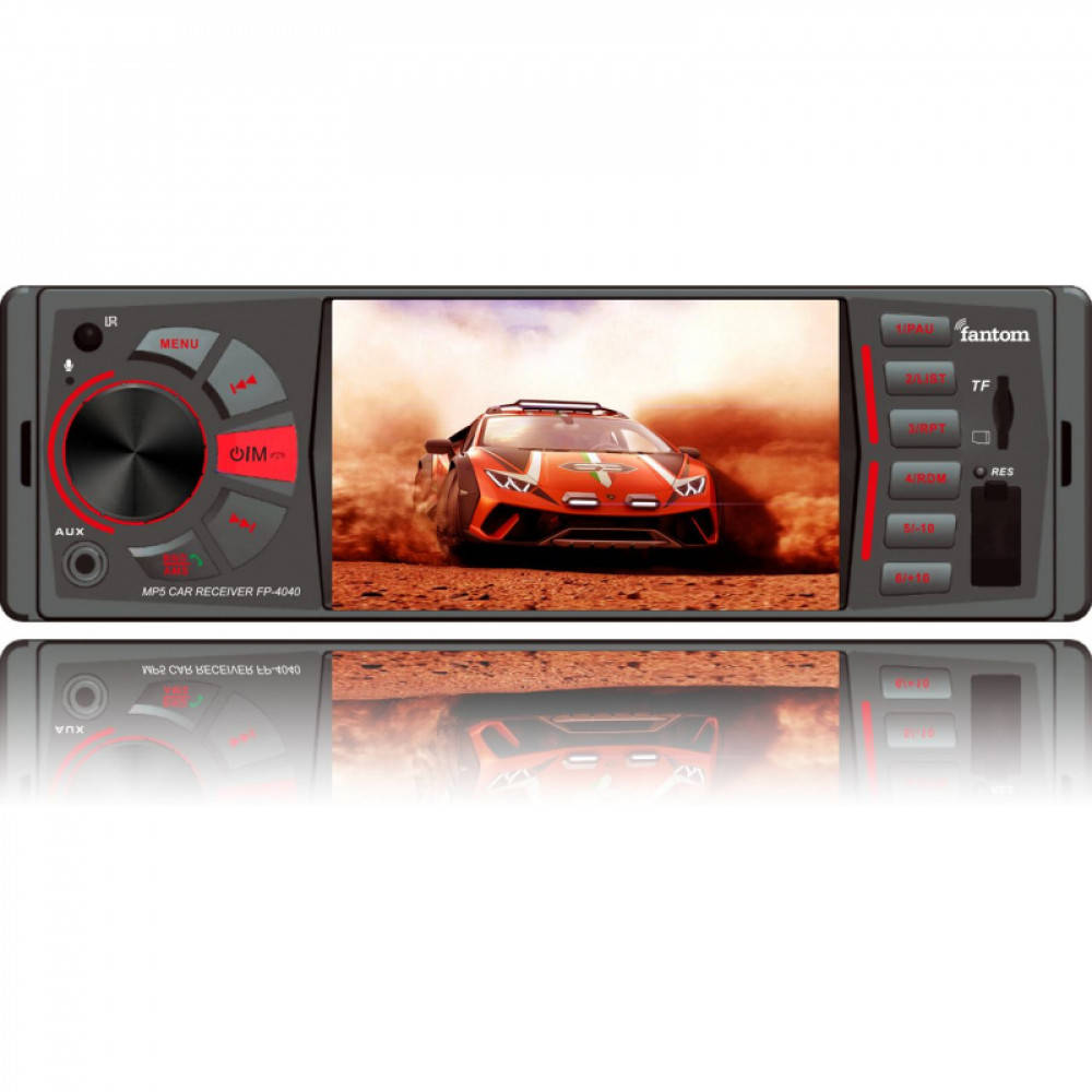 

Автомагнитола Fantom FP-4040 (Black/Multi) 4.0" /вход камеры зад. вида,1 виход RCA/Bluetooth/4х50W,
