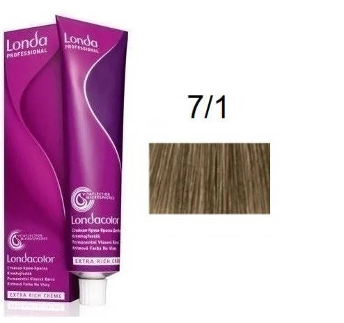 

Крем-краска для волос Londacolor 7/1 Средний блондин пепельный 60 мл