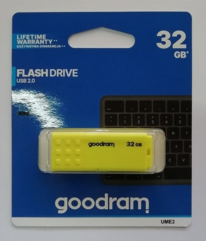 

Флешка Goodram UME Yellow 32GB Флеш-накопитель USB, Желтый