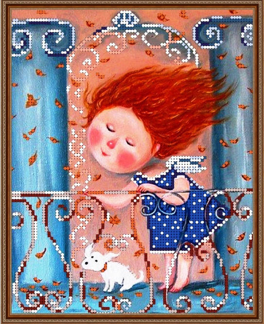 

Вышивка бисером, Канва схемы картины Гапчинская Началась осень