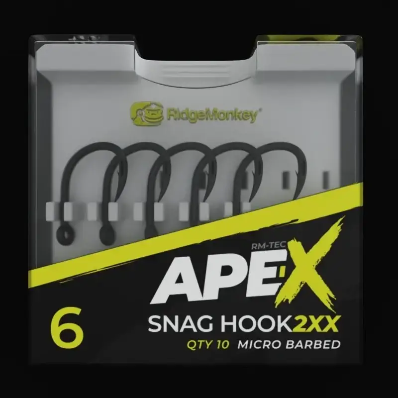 

Крючки Ridge Monkey Ape-X Snag Hook 2XX size 6