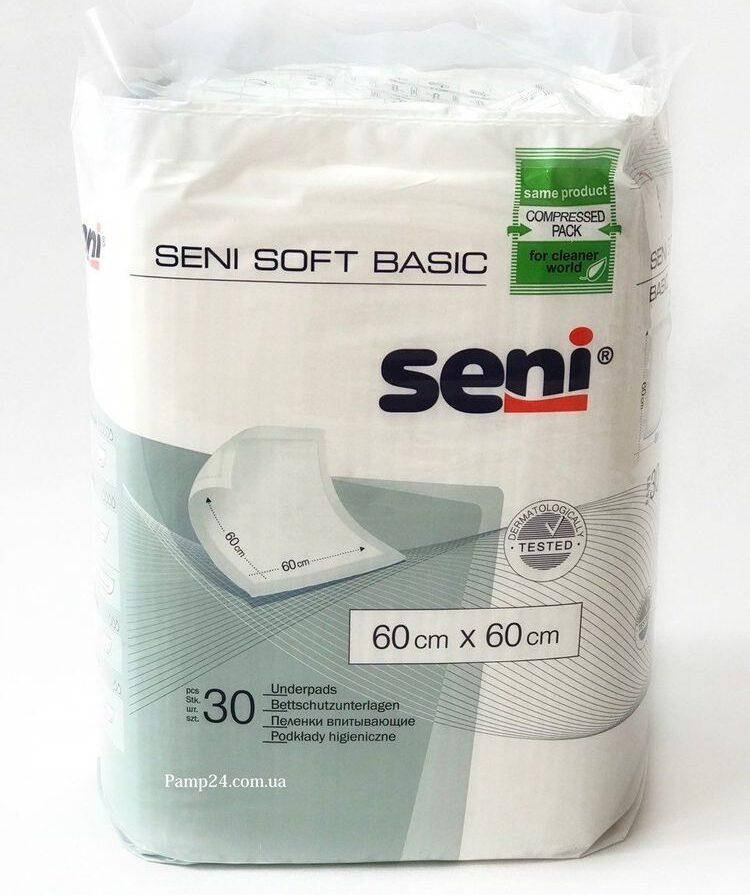 

Пеленки Seni Soft Basic гигиенические 60х60см 30шт