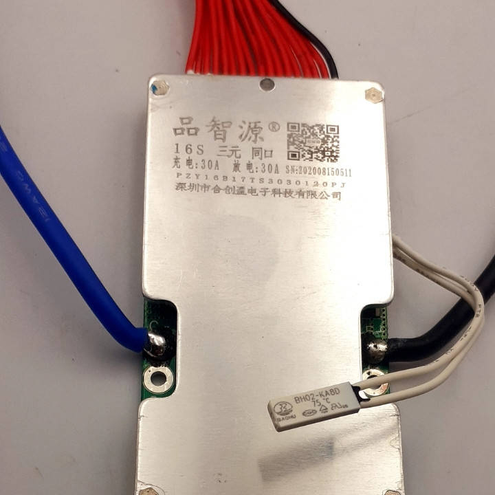

BMS Li-ion 16S/30А датчиком температуры