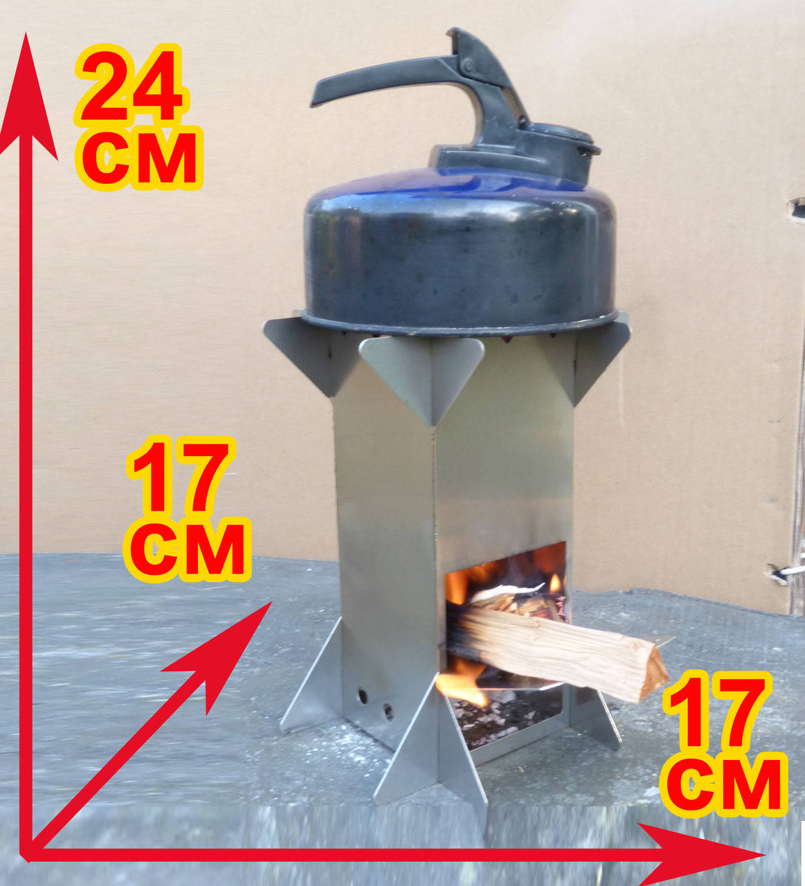 

Мини-Печь Ракета Раскладная Для Туризма и отдыха (Камера 21 Х 9 Х 9 см) Печь-Ракетница, Щепочница